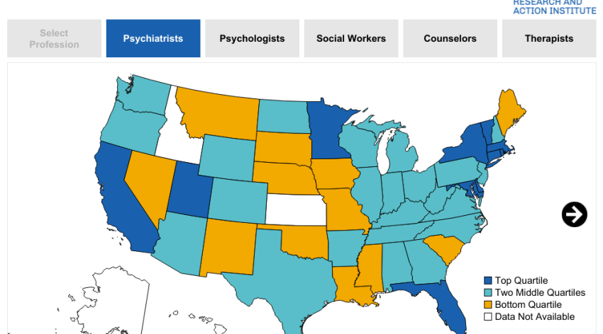 Share Image for "Who's Your Therapist: Examining the Behavioral Health Workforce" data snapshot.